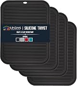 Linda's Essentials Silicone Trivets 4 Pack 30 x 23 cm Heat Resistant