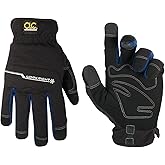 Custom LeathercraftL123L Workright Cold Weather Insulation Flex Grip Work Gloves, Shrink Resistant, Improved Dexterity, Tough, Stretchable, Excellent Grip , Black , Large