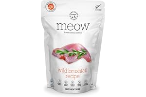 The New Zealand Natural Pet Food Co. Meow Freeze Dried Cat Food - Wild Brushtail Recipe, High Protein Cat Treats, Meals & Toppers,Dry Cat Food,9.9 oz