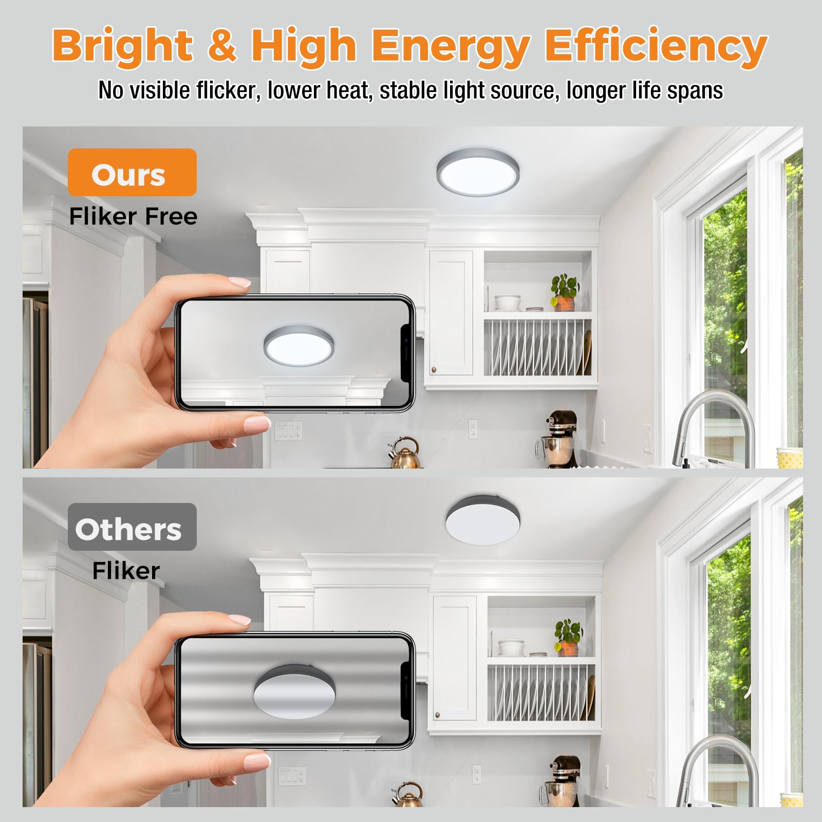 slochi Bathroom Light, 3000K/4000K/6500K 3 Color Temperature, Waterproof IP54, Small, Round, Modern, Flush Ceiling Light for Bathroom, Kitchen, Bedroom, Hallway and More