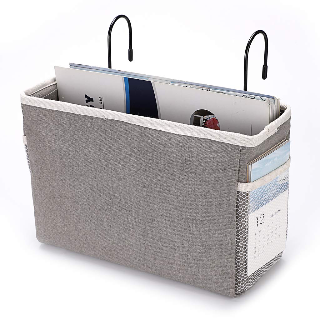 SUMNACON Hanging Storage Basket for Bed, Office, Home, School, Dorm, Grey