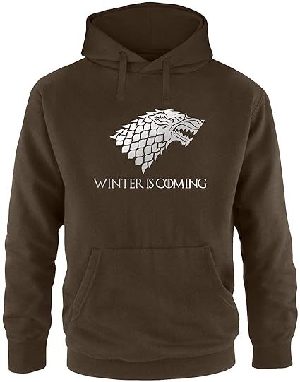 EZYshirt® Game of Thrones | Winter is Coming | Schattenwolf Herren Hoodie