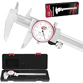STANDARD GAGE SAE Dial Caliper 0-6" Precision Measuring Tool | &plusmn;0.001" Accuracy, Mechanical Caliper, Metal Stainless Steel Measuring Dial, 4-Way Measurements