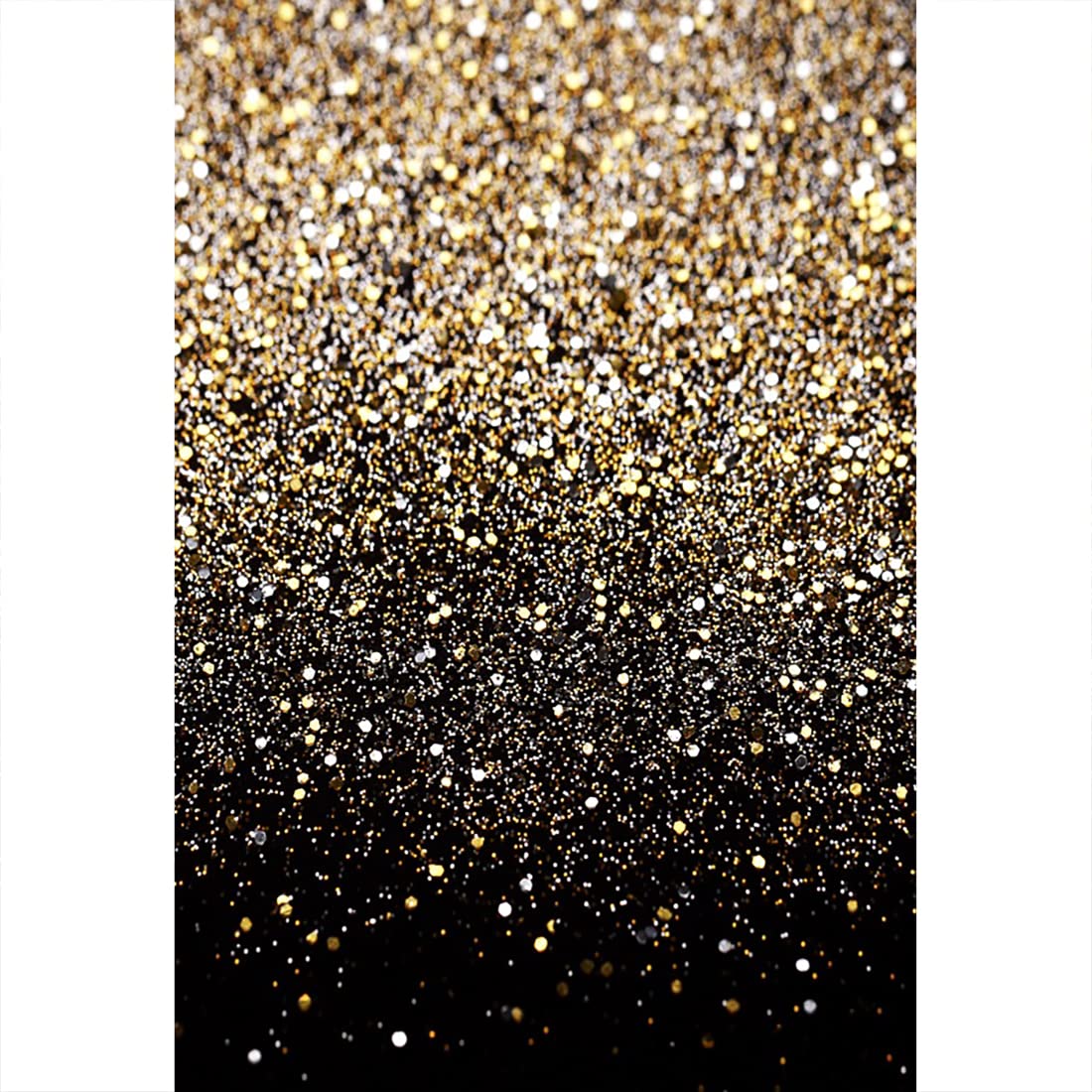 Aoihrraan 2,5x3m Black and Gold Glitter Photography Backdrop Golden Shiny Sequin Spots Abstract Starry Sky Background Christmas New Year Family Party Festival Celebrate Portrait Photo Studio Props