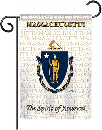 Amazon Com Breeze Decor G Massachusetts Americana States Impressions Decorative Vertical Garden Flag 13 X 18 5 Printed In Usa Multi Color Garden Outdoor