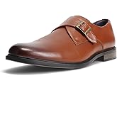 Gunnar and Troy Maverick Mens Dress Shoes Oxford | Single Monk Strap Dress Shoes for Men | Classic Wingtip Oxford Silhouette with Leather Uppers