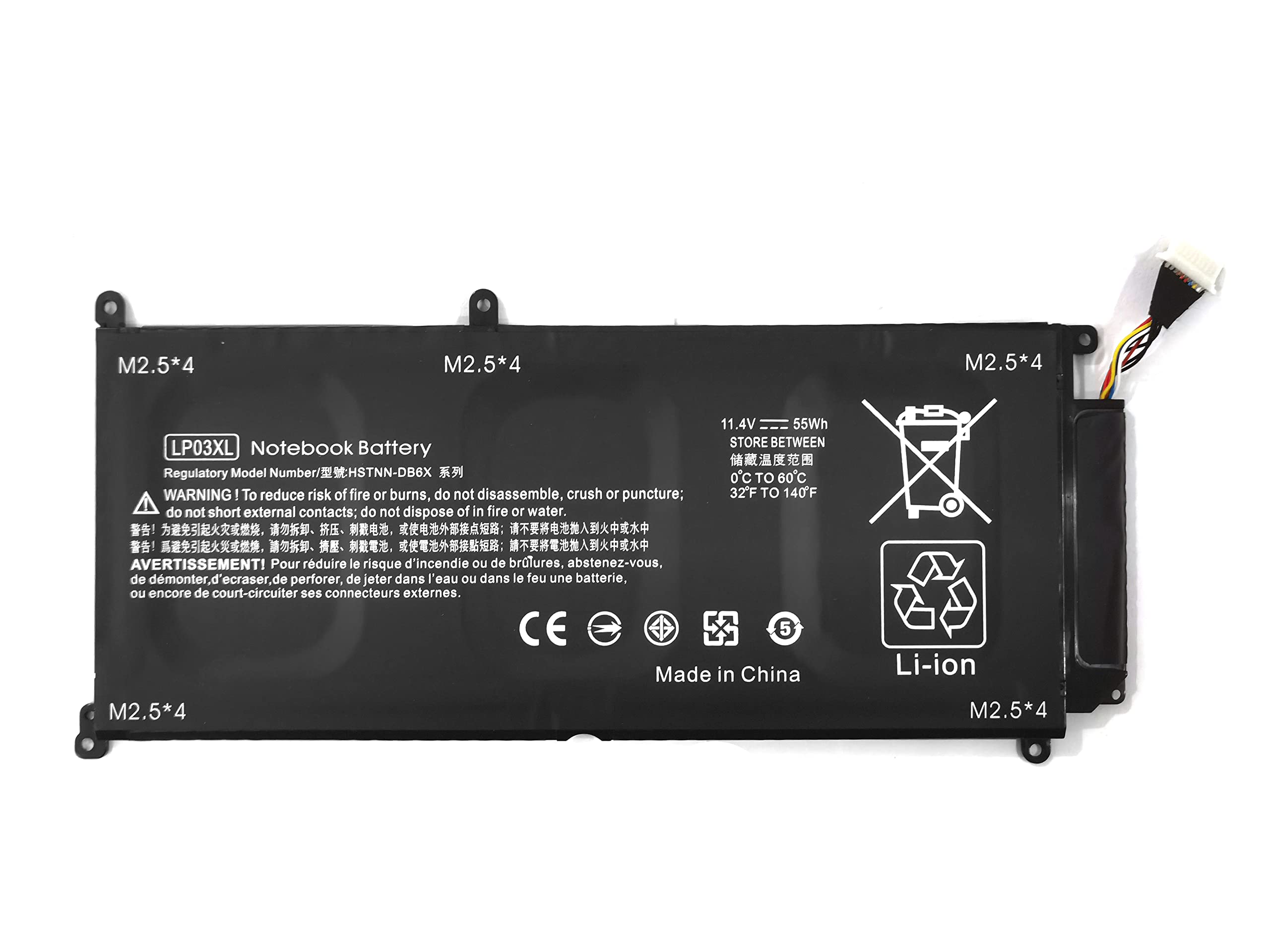 7XINbox 11.4V 48Wh LP03XL Laptop Battery compatible with HP Envy 15-ae000 15-ae100 M6-P113Dx M6-P Series HSTNN-DB6X HSTNN-DB7C HSTNN-UB6R TPN-C121 4 804072-241 807211-121 807417-005 804072-541