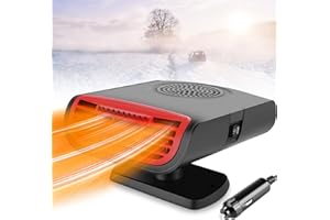 Milukon Car Heater,Portable 12V 150W Fast Heating Windscreen Defrost Defogger Heater,2 in1 Car Plug in Heater & Automobile Cooling Fan with 180° Rotary Base for Trucks, SUV, Jeeps, MPV