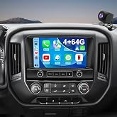 4G+64G 10'' Upgrade Car Radio for Chevrolet Chevy Silverado 1500/2500/3500 2014-2018, GMC Sierra 1500/2500/3500 2014-2018, Touch Screen Headunit Stereo Wireless Carplay Android Auto GPS FM WiFi Camera