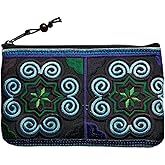 Sabai Jai Boho Coin Purse: Handmade Small Embroidered Change Pouch for Women - Colorful, Ethnic, Eco Friendly & Sustainable