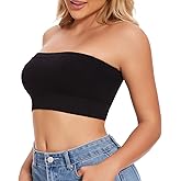 JOYSHAPER Strapless Bras for Women Bandeau Bralette Tube Top Wireless Strapless Bralette Comfort Tube Bra