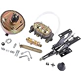 TEKKOAUTO 8” Dual Zinc Brake Booster + Master Disc Drum Kit Replacement for Chevy GMC Truck 1967-1972