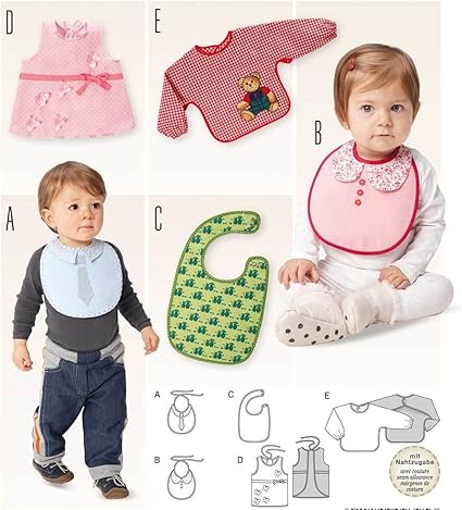 Patron Bavoirs Pour Bebe Burda 9395 Amazon Fr Cuisine Maison