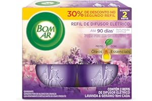 Bom Ar Difusor Elétrico Lavanda e Gerânio Refil 2 unidades 16ml