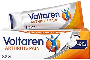 Voltaren Arthritis Pain Relief Gel, Diclofenac Sodium, 1% (NSAID), Clinically Proven Powerful Pain Reliever with Easy Open Flip Top Cap, No Prescription Needed, 5.3oz