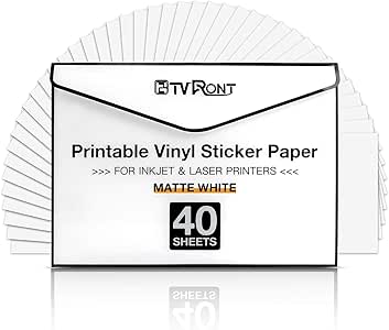 amazoncom printable vinyl for inkjet printer laser printer 40 pcs