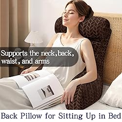 Tinuniyaa Back Pillow for Bed Sitting Up, Reading