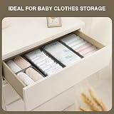 Homsorout 8 Pack Drawer Organisers Beige Foldable Fabric Storage Boxes view 6