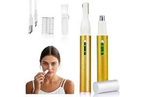 Mendaping 2025 Rechargeable Nose & Ear Hair Trimmer, Dual-Edge Blade Electric Clipper for Women Men, Facial & Eyebrow Hair Removal Tool, Powerful Motor, Painless, Easy to Clean (Multicolor)
