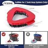 MXZONE Spin Mop Scrub Brush Head for Vileda Turbo 1 Tank Mop - Hard Bristle view 2