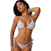 SOLY HUX Women's 3 Piece Tie Dye Bikini Set Swimsuit with Sarongs Cover Ups Beach Skirt Bathing Suit