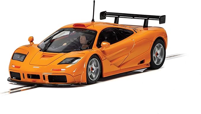 Amazon Com Scalextric Mclaren F1 Gtr Papaya Naranja 1 32 Slot Race Car C4102 Toys Games