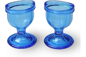 Ancient Impex Blue Colored Eye Wash Cups For Effective Eye Cleansing - Eye Shaped Rim, Snug Fit (Set 2 Pcs.)