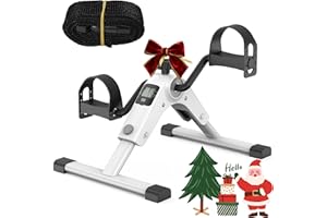 MOMODA Under Desk Bike Pedal Exerciser with LCD Display Portable Mini Exercise Bike for Arm and Leg