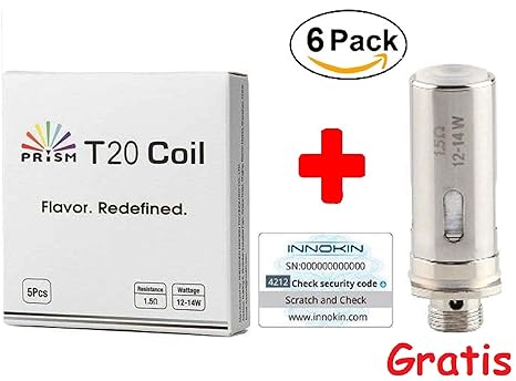 [ 100% AUTHENTISCH ] Innokin t20 1.5ohm (6 pcs) Verdampferköpfe innokin coils