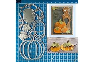 BEETIRRYHU Halloween Pumpkin Metal Die Cuts, Halloween Pumpkin Metal Cutting Dies Cut Stencils Card Paper Craft DIY Template Metal Cutting Dies Album Embossing Paper Dies for Card Making Scrapbooking