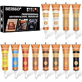 12 Colors Leather Repair Kit for Furniture, Vinyl Repair for Car Interior Seats Couch Sofa, Leather Filler Repair Scratches Fade Leather Paint for Bag Shoes, Restore PLeather, Bonded, Italian, Genuine