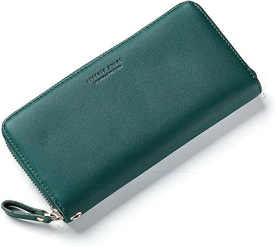 Amazon テンカ 財布 レディース がま口 長財布 大容量 小銭入れ おしゃれ 可愛い カード入れ 多機能 ウォレット 人気 収納 Pu ストラップ付き 使いやすい プレゼント グリーン テンカ 財布