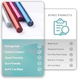 Smith's Colourful Glitter Glue Sticks 7mm x 100mm 50 Pack RoHS Safe view 7