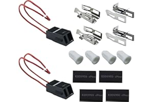 HNF ERR117 Range Burner Receptacle Kit for Whirlpool Kenmore Frigidaire Stove, 330031 Surface Element Plug-in Block Kit Replaces WB17X210 5303935058 814399 WB17X5088 (Set of 2)
