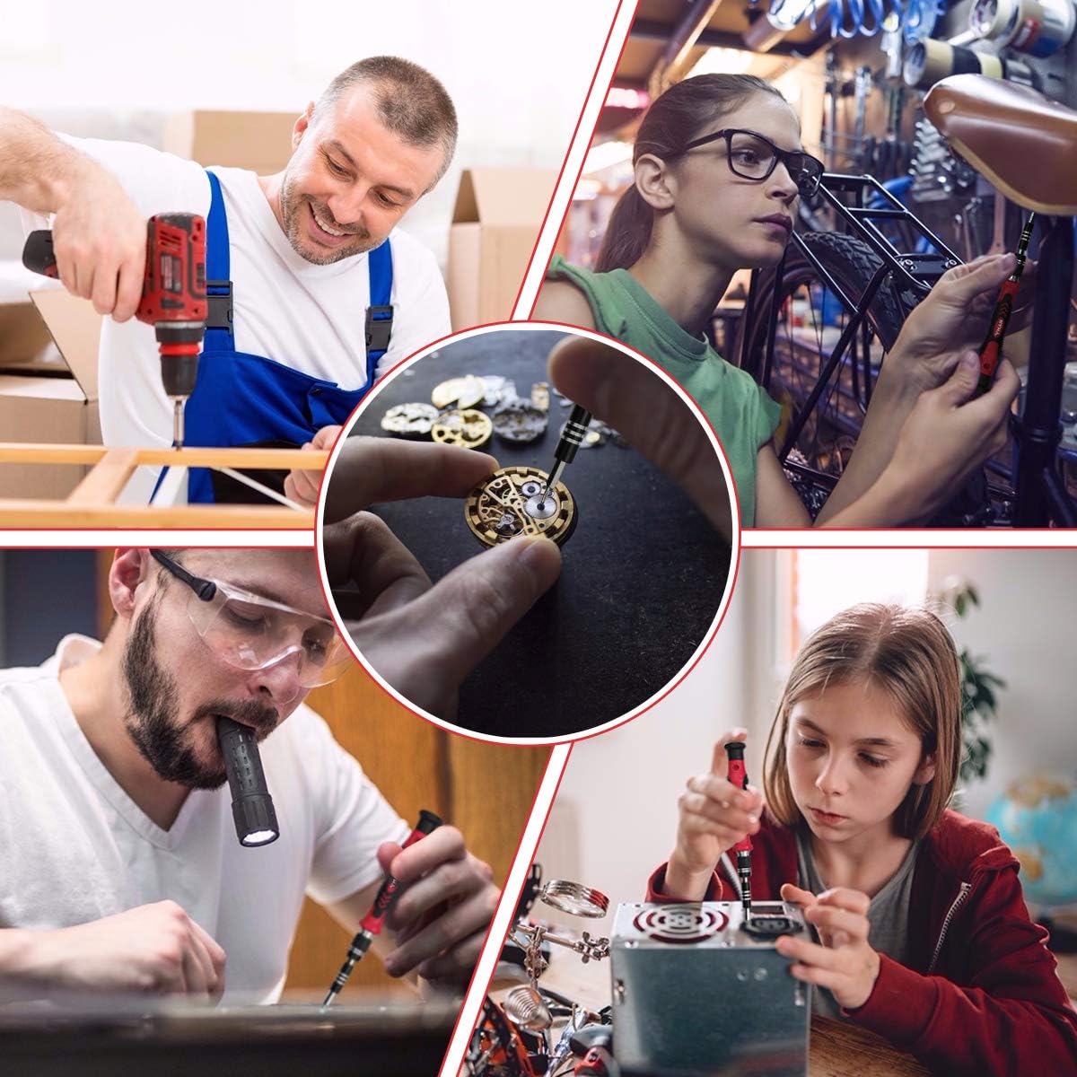 VMAN 2020 New 122 in 1 Precision Screwdriver Set, Mini Screwdriver Set, Magnetic Screwdriver Set for Electronics, Repair tool set for Mobile Phone, Watch, MacBook, Jewelry, Ipad, Game Console: Home Improvement