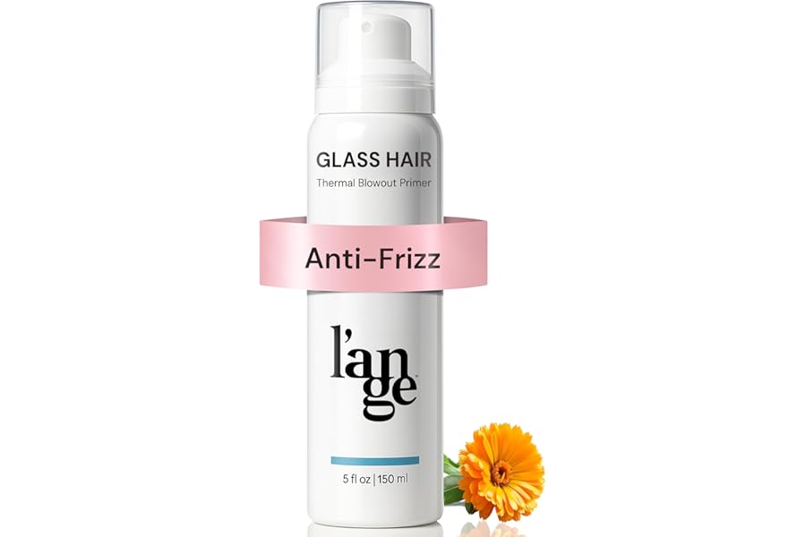 L’ANGE HAIR Glass Hair Thermal Blowout Primer | Heat Protectant Spray for Frizz Control & Shine | Blow Dry Support Styling Mist | For All Hair Types | 5 fl oz