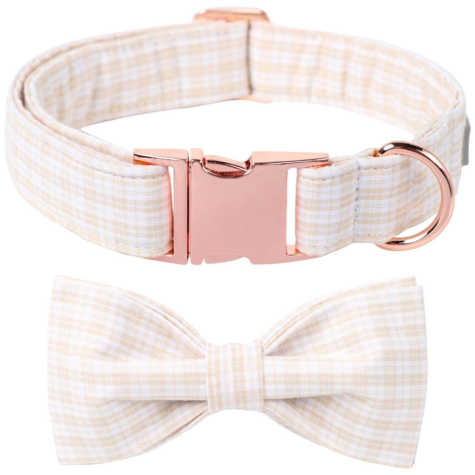 Lionet Paws Dog Collar, Yellow Stripe Pattern Pet Collar Durable Cute Dog Collars Male or Female Pet Gift Adjustable Dog Collar for Small Dogs