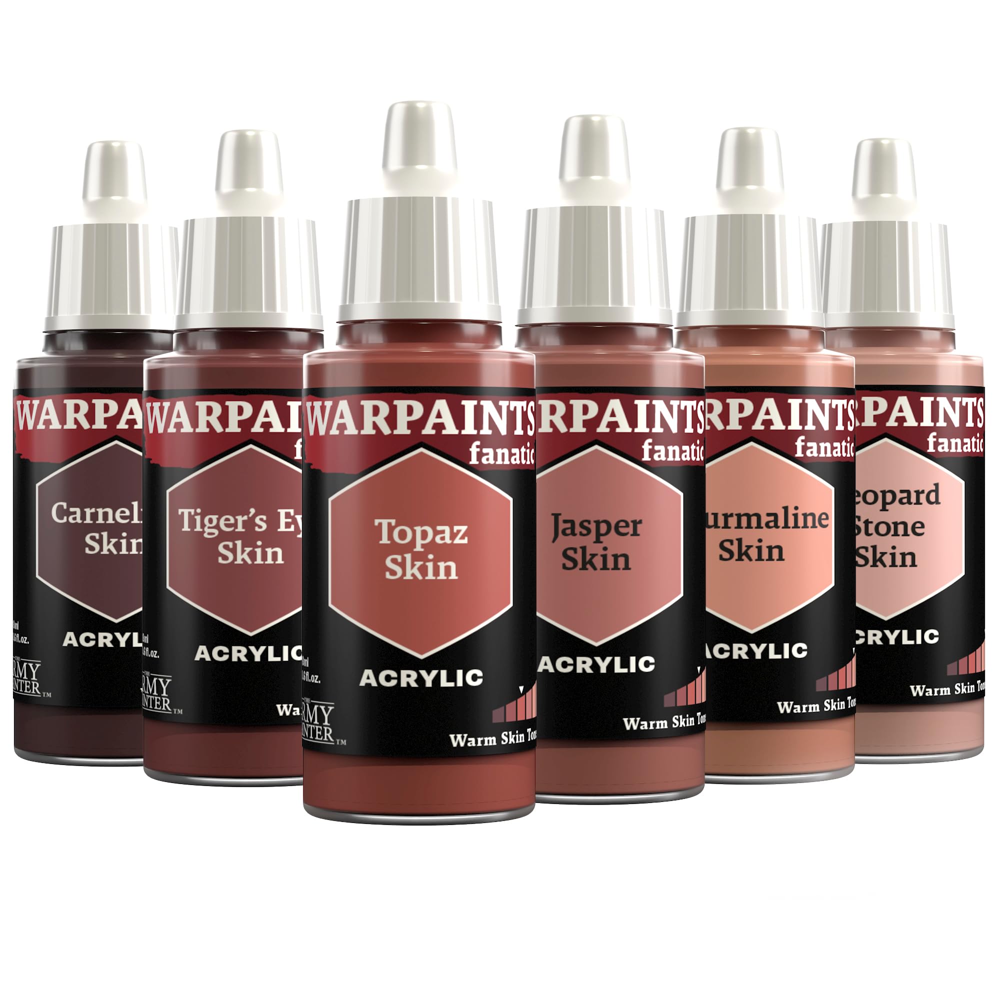 The Army Painter, Warpaints Fanatic Flexible Triad: Warm Skin Tones, 6 x 18 ml acrylic paints - Miniature quality hobby paint for Dungeons and Dragons (DnD) & Warhammer Miniatures