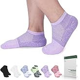 Bulinlulu Diabetic Socks for Women Men Size 7-9 9-11, 6 Pairs Bamboo Viscose Non Binding Diabetic Ankle Low Cut Socks