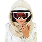 Fleece Balaclava Over Helmet - Warm Helmet Ninja Hood - Snowboard Hooded Hat Neck Gaiter Ski Mask