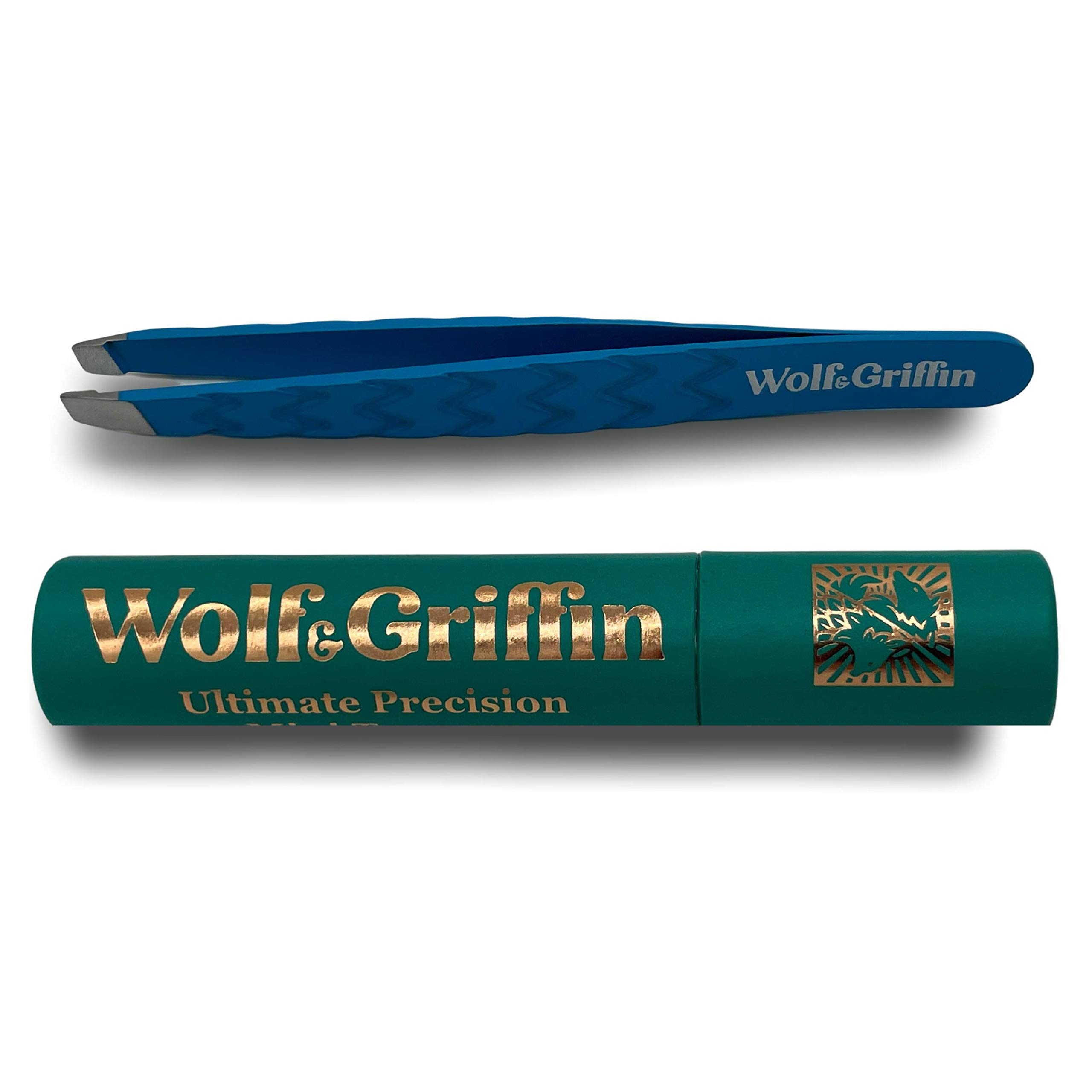 Wolf & Griffin Mini Tweezer | Professional Eyebrow Tweezers for Men & Women | Perfect for Facial Hair Removal | Stainless Steel