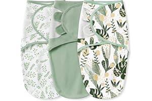 Yoofoss Baby Swaddles for Newborns 100% Organic Cotton, Adjustable Swaddle Sleep Sack 0-3 Months Newborn Swaddle Sack, Breathable Soft(Small)