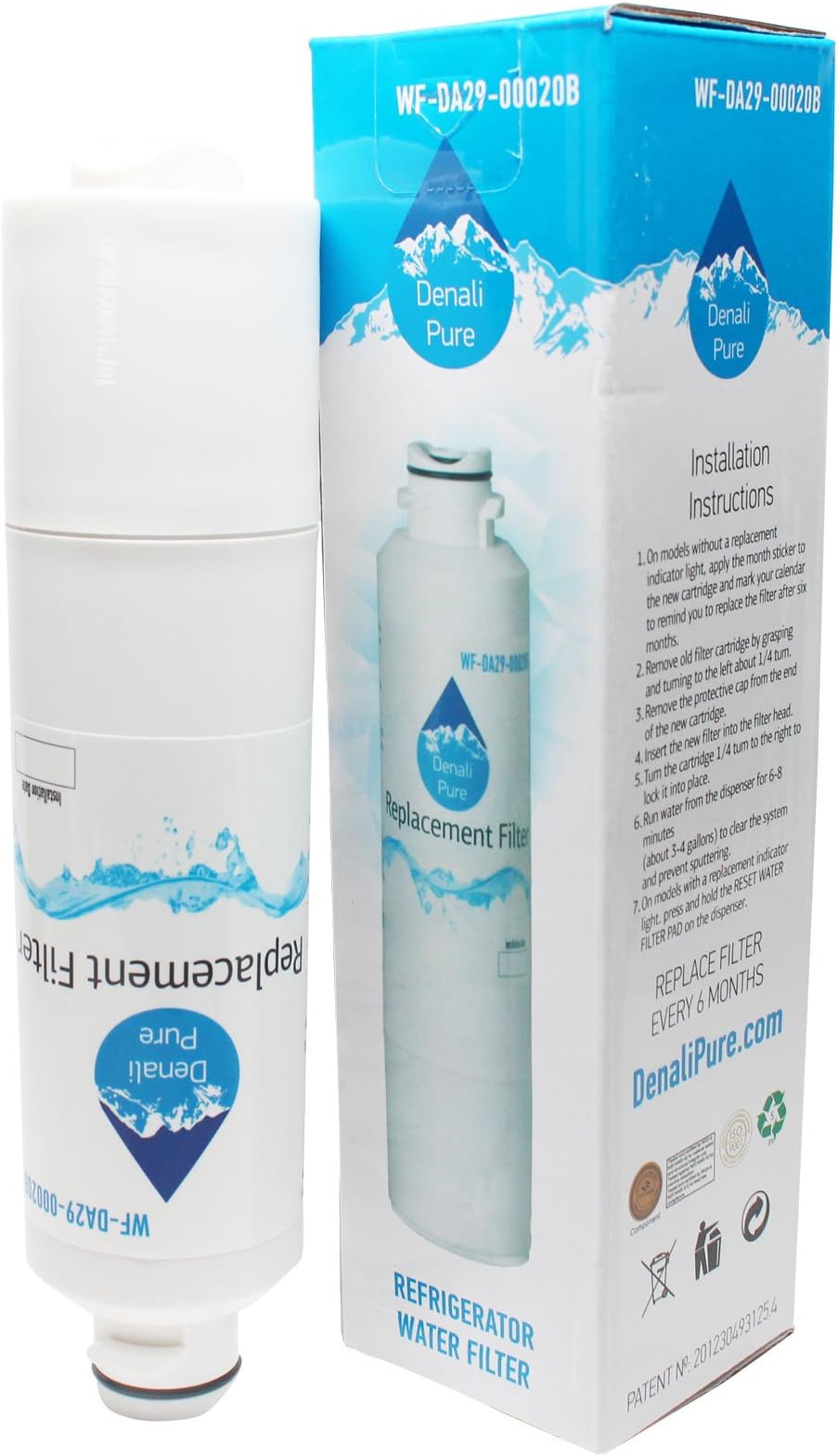 3-Pack Replacement DA-29-00020B Water Filter for Samsung Refrigerators - Compatible with Samsung RF4287HARS, DA29-00020B, RF24FSEDBSR, RF31FMESBSR, RF25HMEDBSR, RS265TDRS, RH29H9000SR, RF260BEAESR