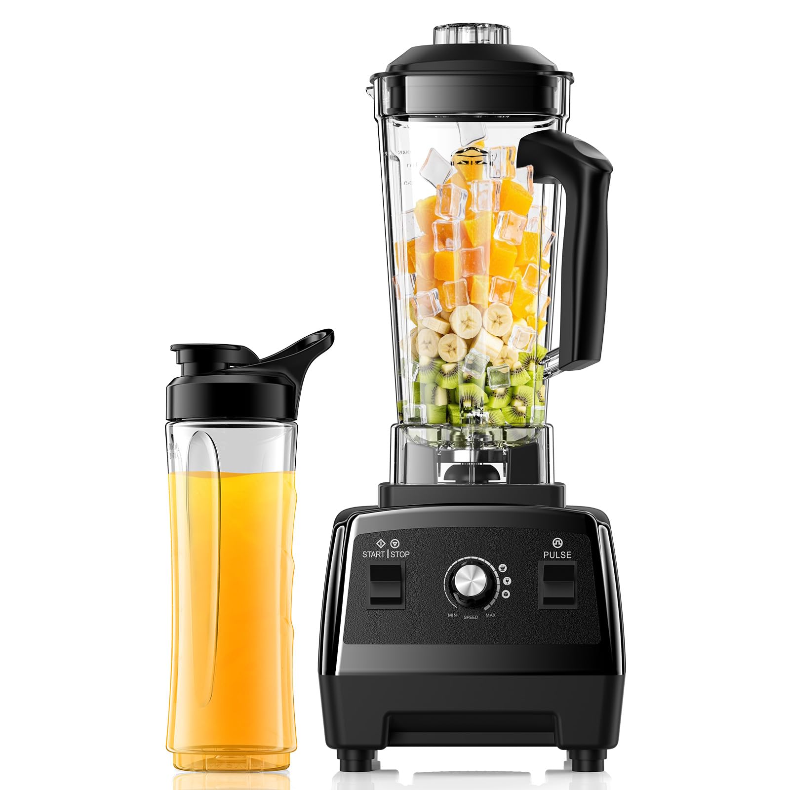 Licuadoras para Cocina con 68Oz. Jarra y 20Oz. Taza para llevar, licuadora de encimera sin BPA para batidos, para triturar hielo y bebidas congeladas