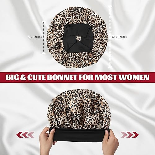 Tie Band Perfect Fit Reversible Satin Hair Bonnet - Protecting Hairstyle Night Sleep Headscarf For Women In Olive | Hair Accessories. - Norway - Foto 6