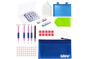 Mlife 5D Diamond Painting Tools Kit, 31 Pieces DIY Diamond Painting Accessories with 28 Slots Diamond Embroidery Box for Adults or Kids
