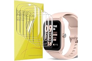Compatible With TOOBUR Smart Watch Screen Protector - 6 Pack Lamshaw Full Coverage TPU Clear Film Compatible With VRPEFIT IDW