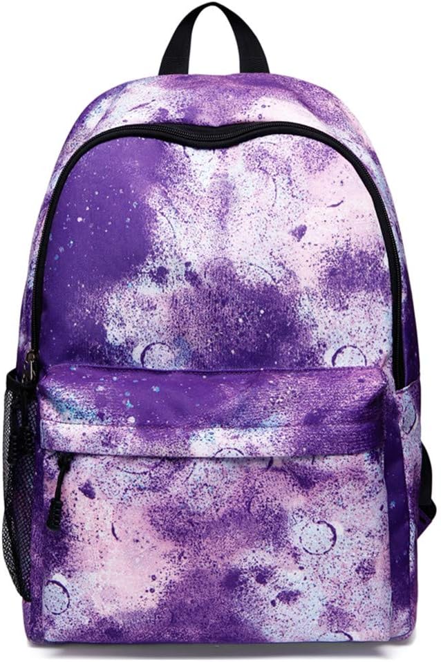Canvas Galaxy Pattern School Bag Backpack Cute Rucksack for Girls
