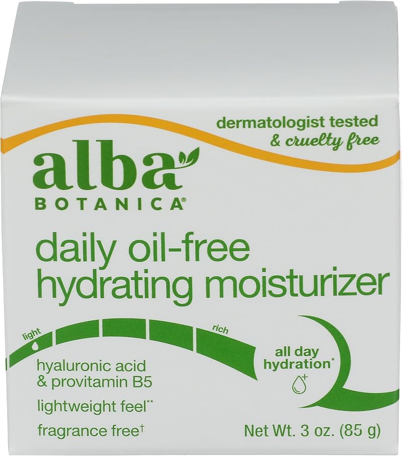 Alba Botanica Hawaiian Oil-Free Moisturizer Aloe Green Tea 3 oz