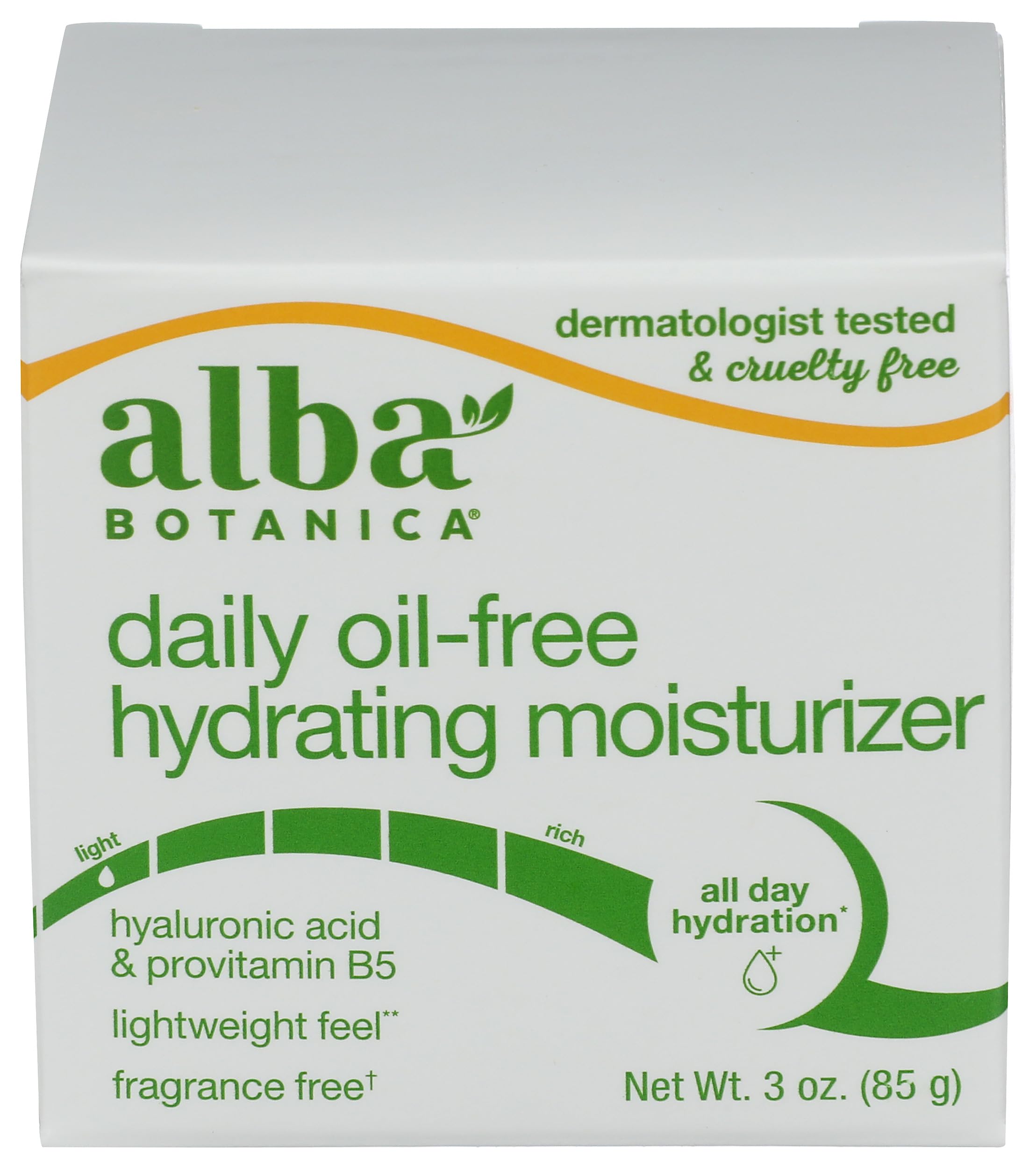 Alba Botanica Hawaiian Oil-Free Moisturizer, Aloe & Green Tea, 3 oz.